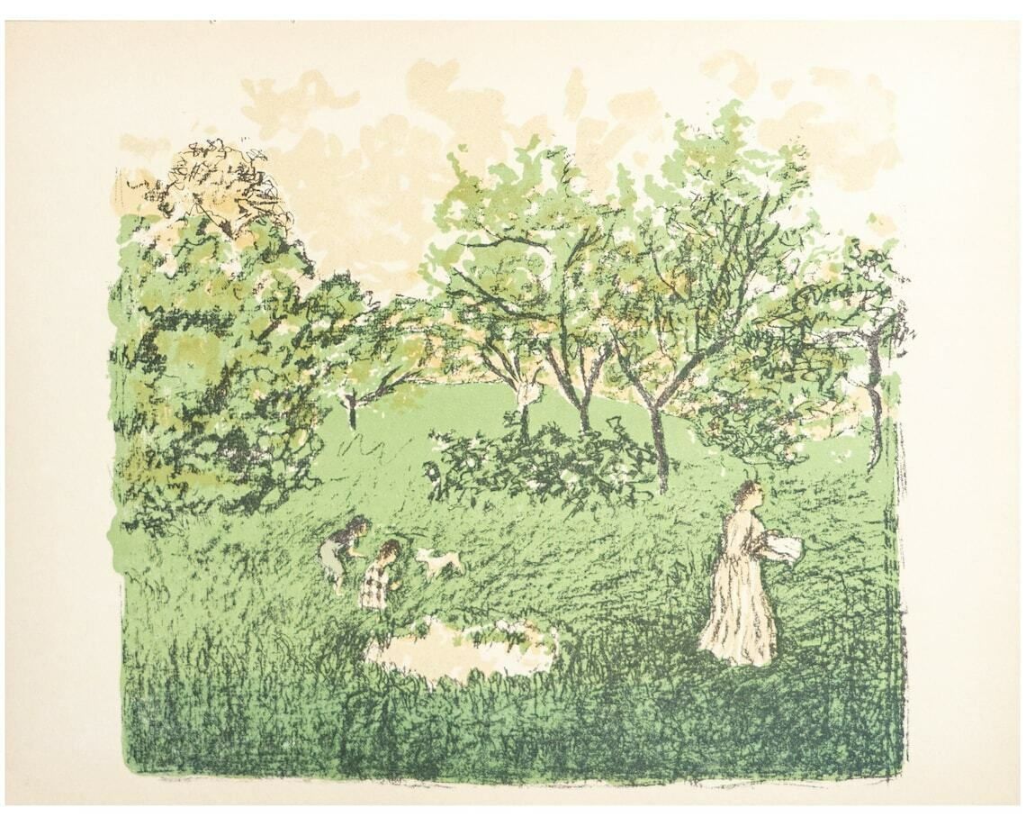 Original Vintage   Lithograph   Pierre Bonnard Poster 1890s   Le Verger   Paris 1950s