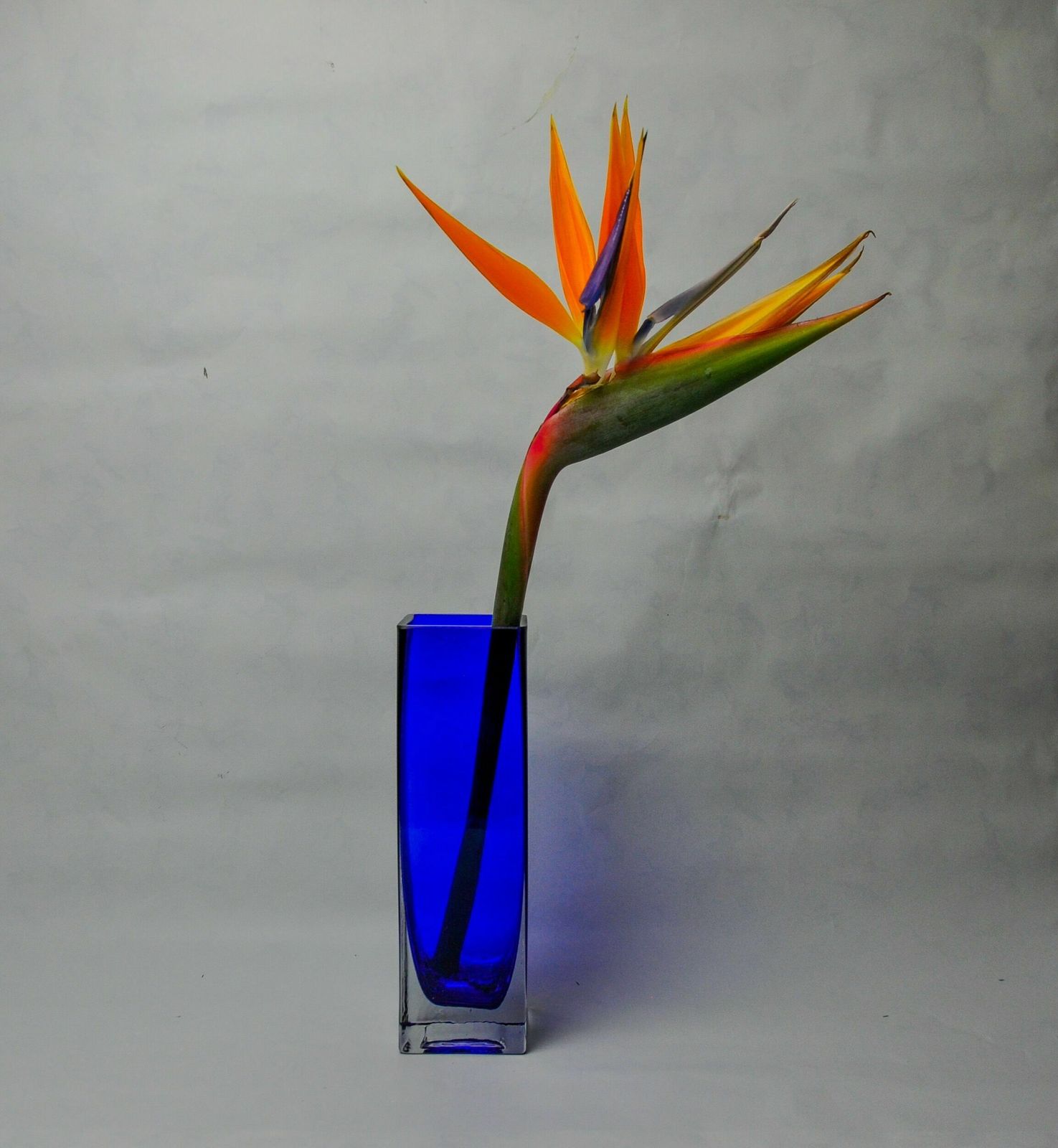 Vase Sommerso By Petr Hora, Blue Glass, Czech Republic, 1970 photo for sale