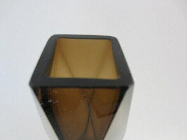 photo for sale Xxl Space Age V Nason Cinnamon And Gold Sommerso Art Glass Vase Faceted Geometric