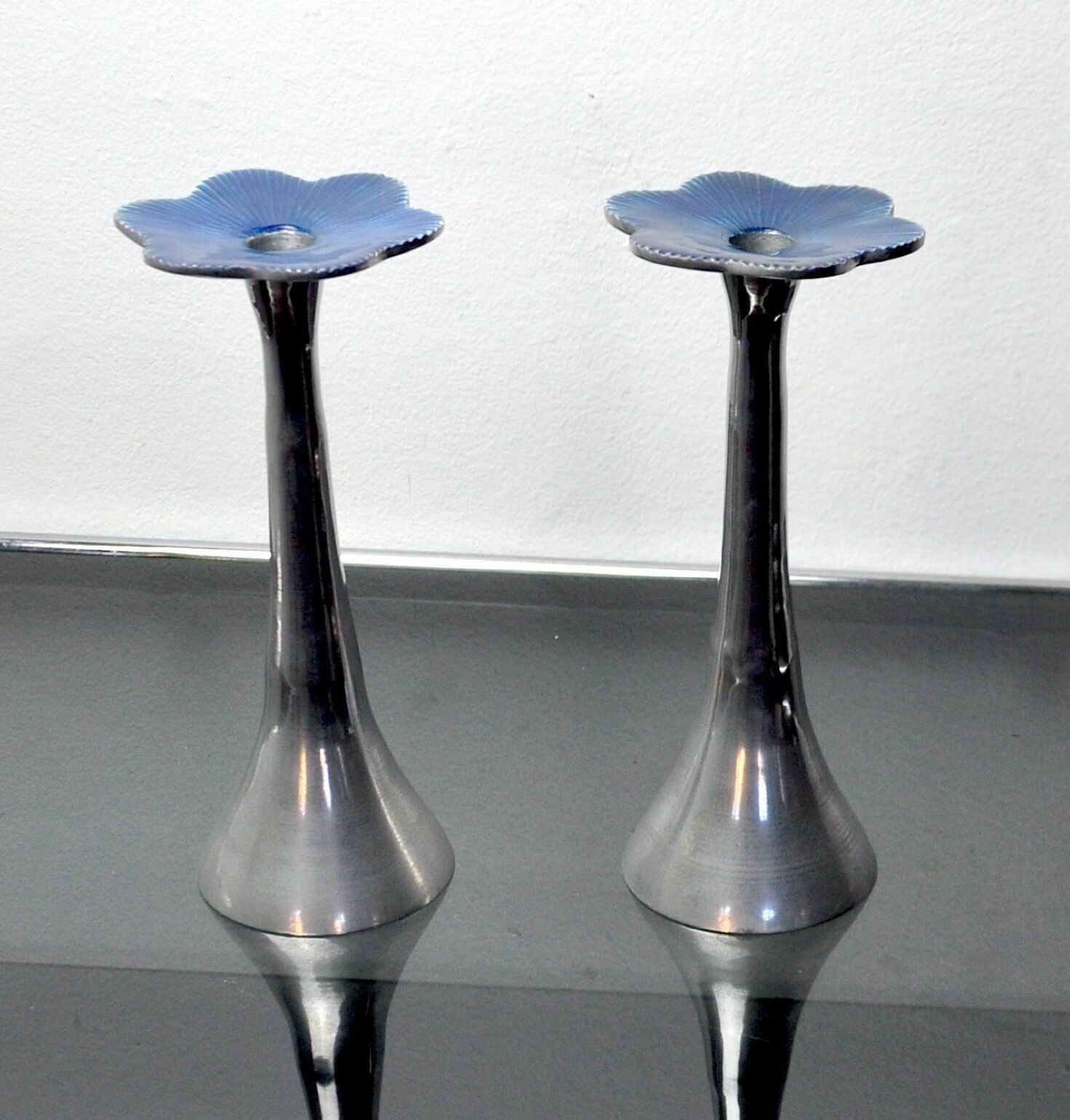 Pair Of Floral Brutalist Candlesticks By David Marshall, 1980, Spain photo furniture