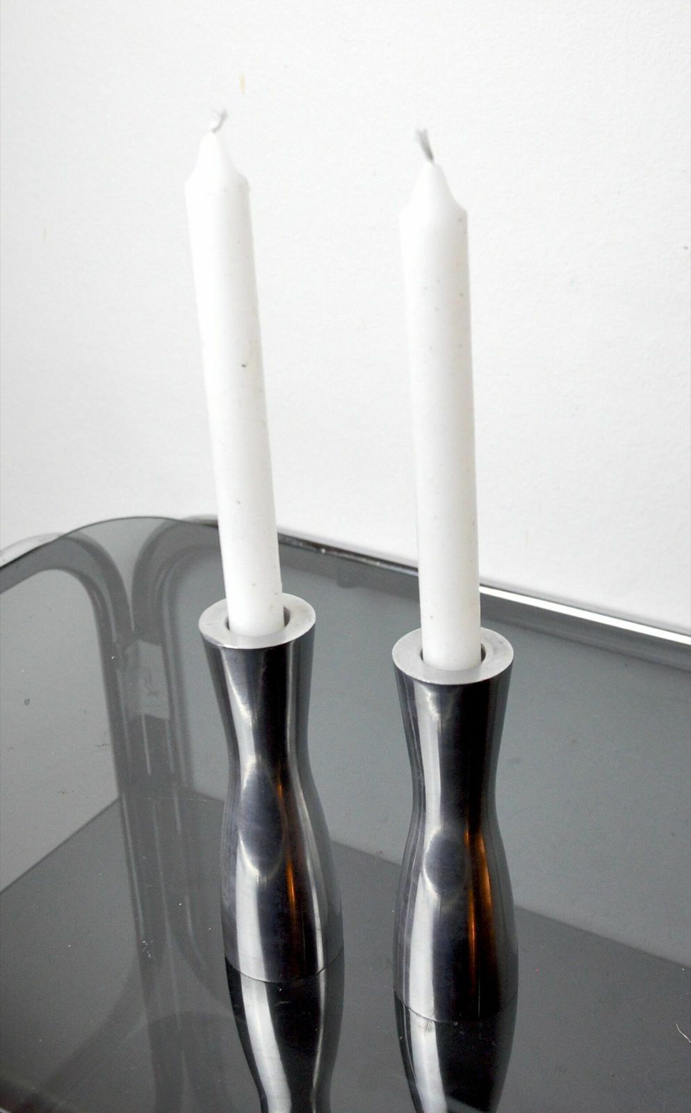 Pair Of Candlesticks Gota Erika Pekkari, Scandinavian, 1990 photo 448.0