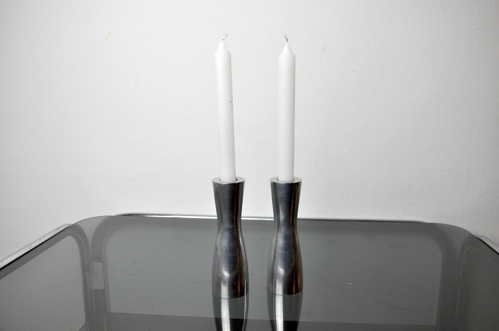 Pair Of Candlesticks Gota Erika Pekkari, Scandinavian, 1990 photo vintage