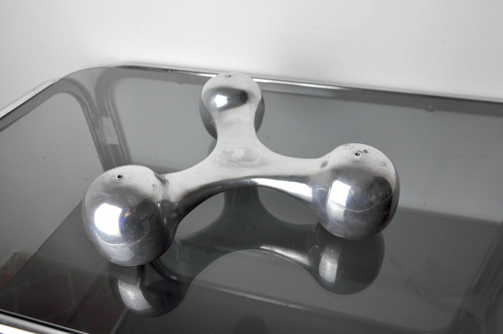 Scandinavian Boomerang Candle Holders, Aluminium, Denmark, 1970 photo buy