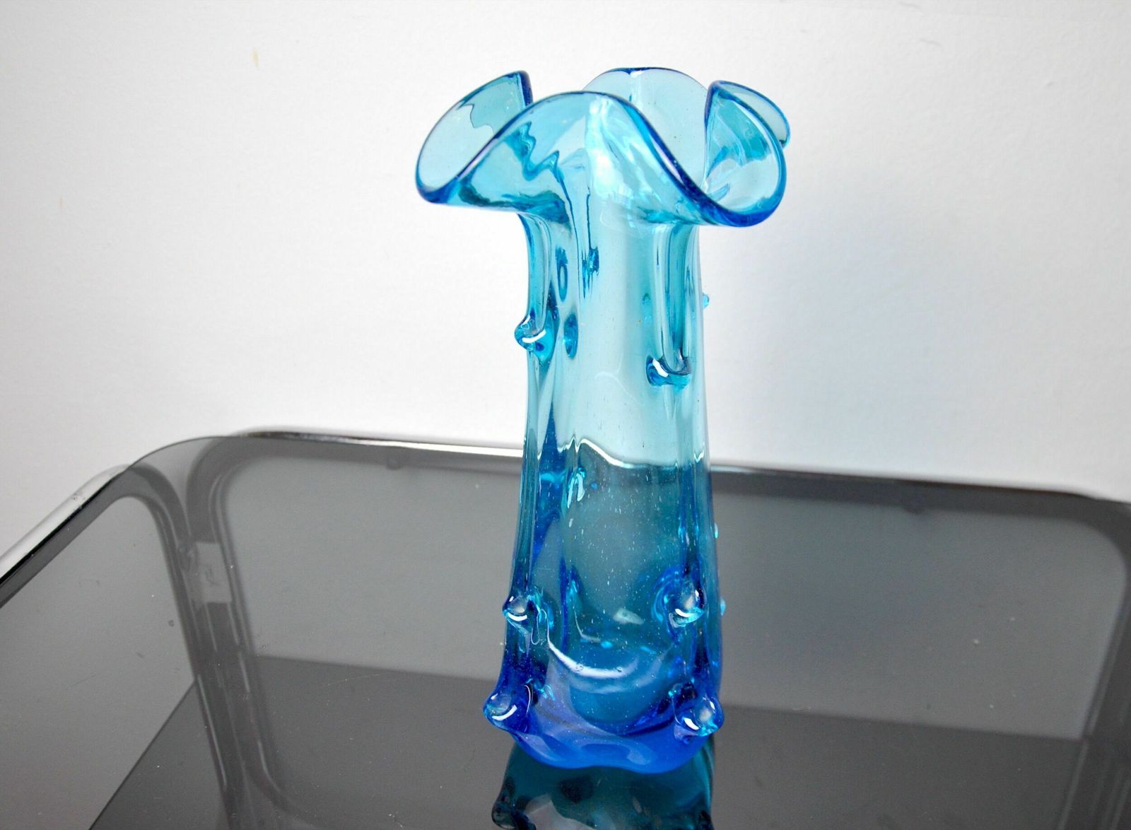 Blue Seguso Vase In Murano Glass, Italy, 1970 photo for sale
