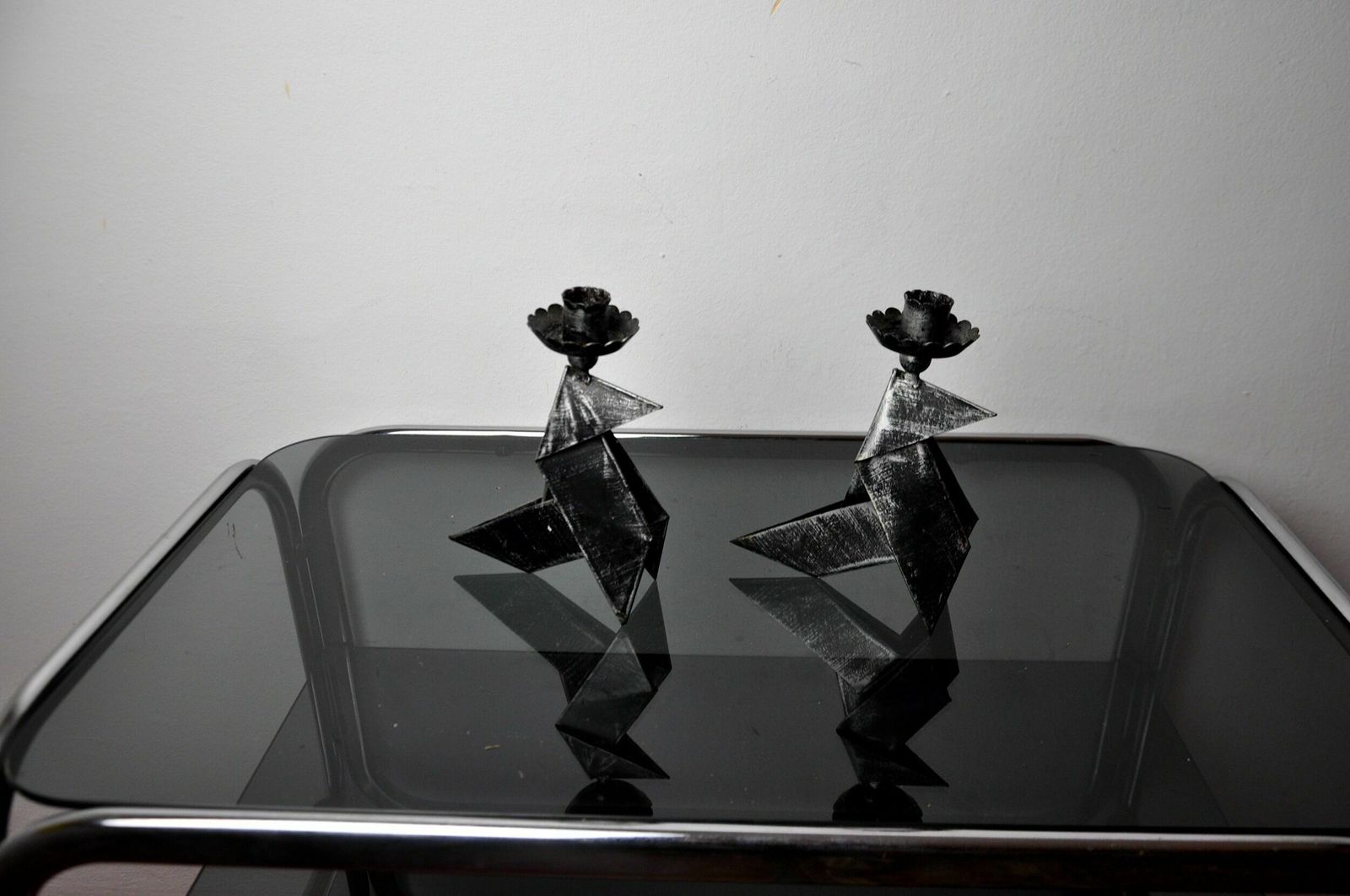 Pair Of "Bird" Candlesticks, Folk Art, Denmark, 1970 photo Home Decor