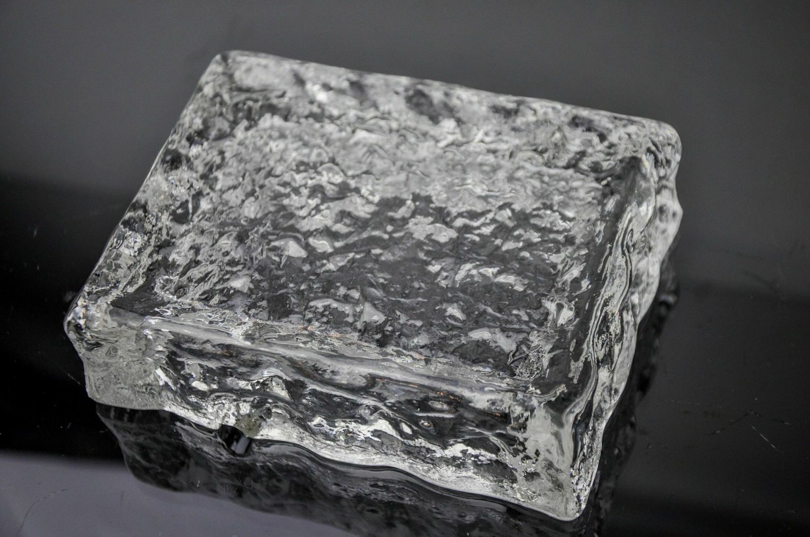 Ice Ashtray By Antonio Imperatore, Murano Glass, Italy, 1970 photo vintage