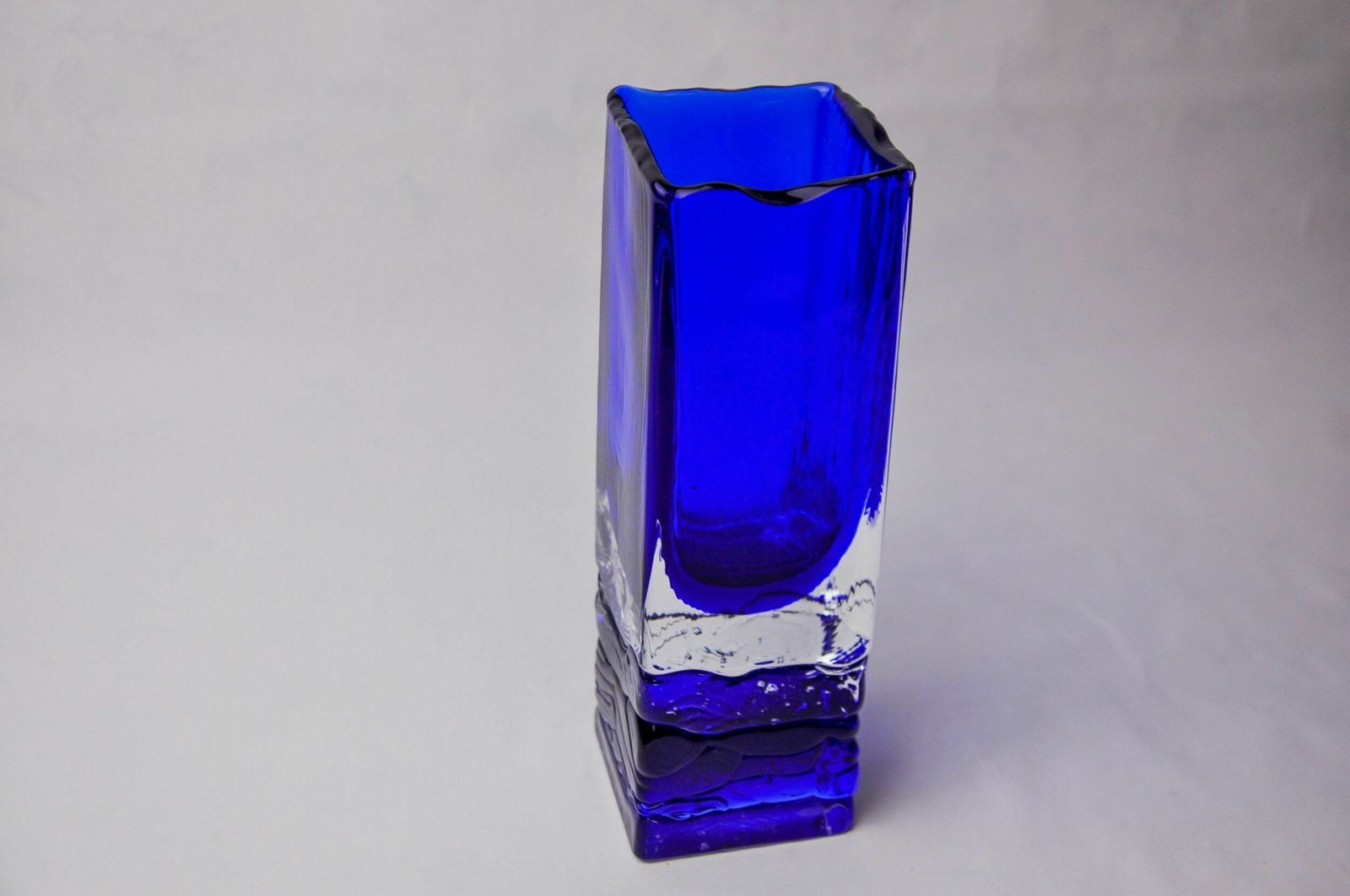 Vase Sommerso By Petr Hora, Blue Glass, Czech Republic, 1970 photo 559.0