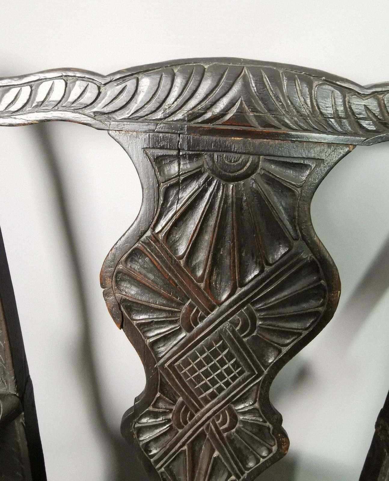 Antique Georgian Elbow Chair, Carved Oak, Gothic Style photo Furniture