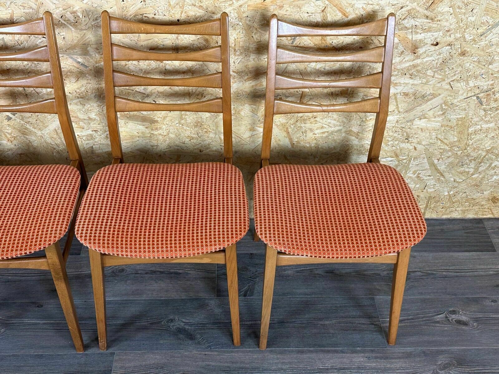 4x 60s 70s Dining Chair Dining Chair Mid Century Danish Modern Design photo 515.0