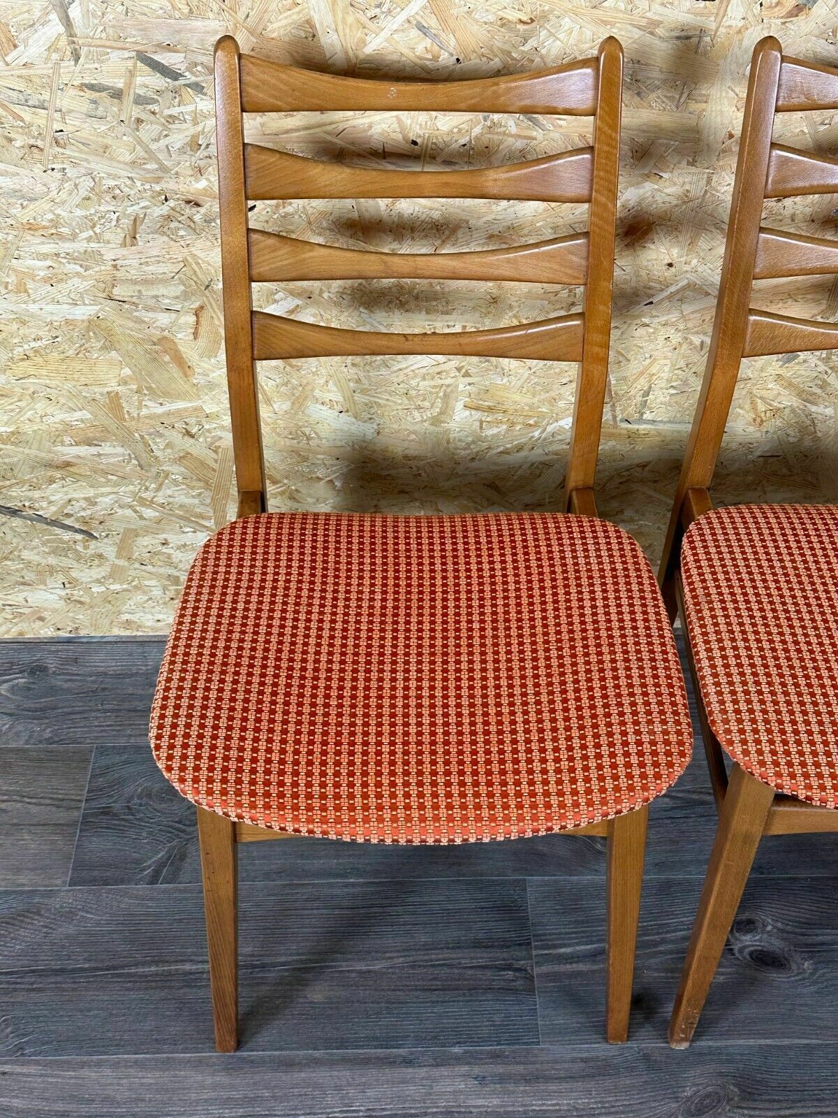4x 60s 70s Dining Chair Dining Chair Mid Century Danish Modern Design photo vinterior