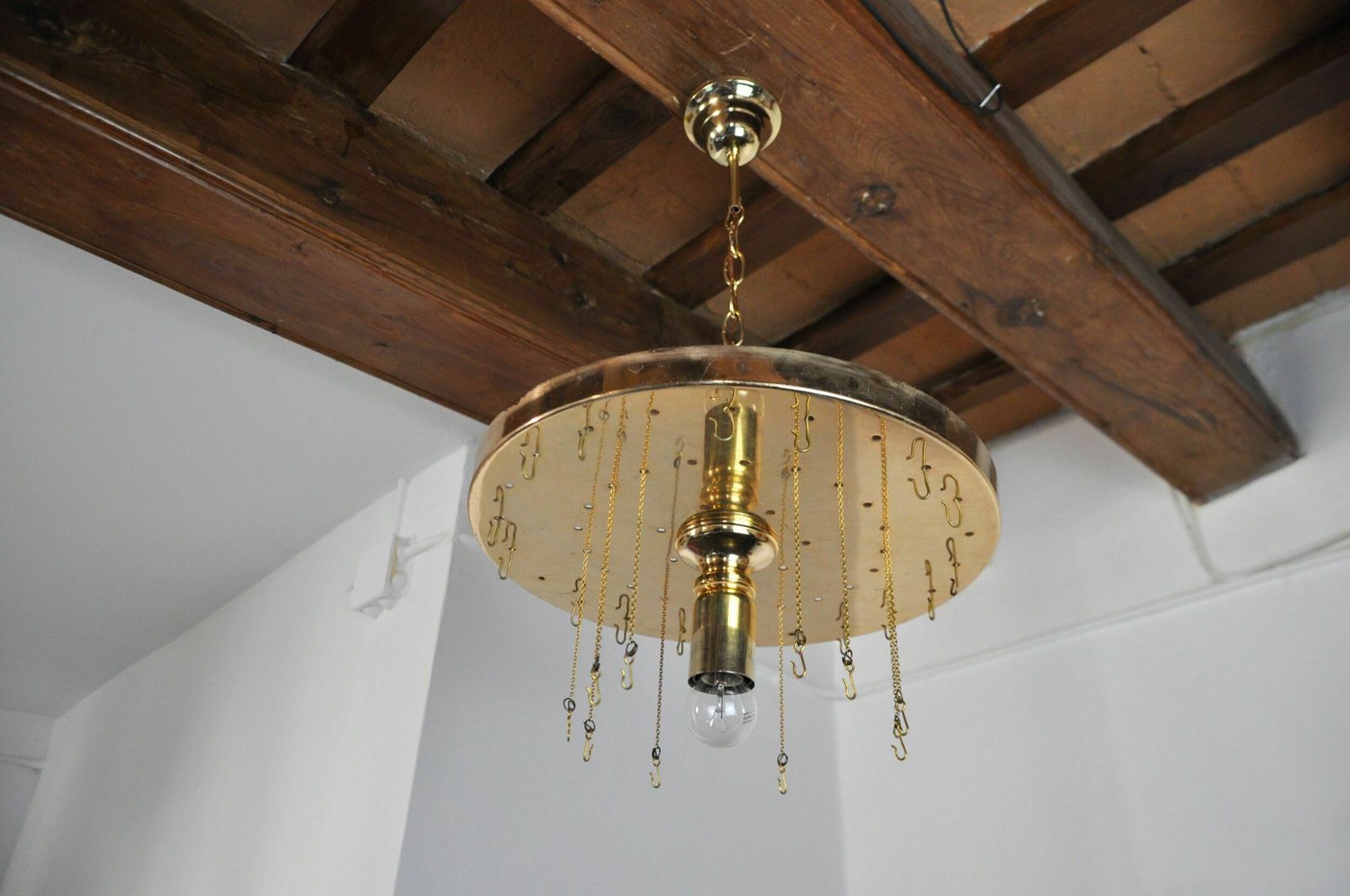 1622.0 Two Tone Chandelier By Zero Quattro, Orange And Transparent Murano Glass, Italy, 1970 photo
