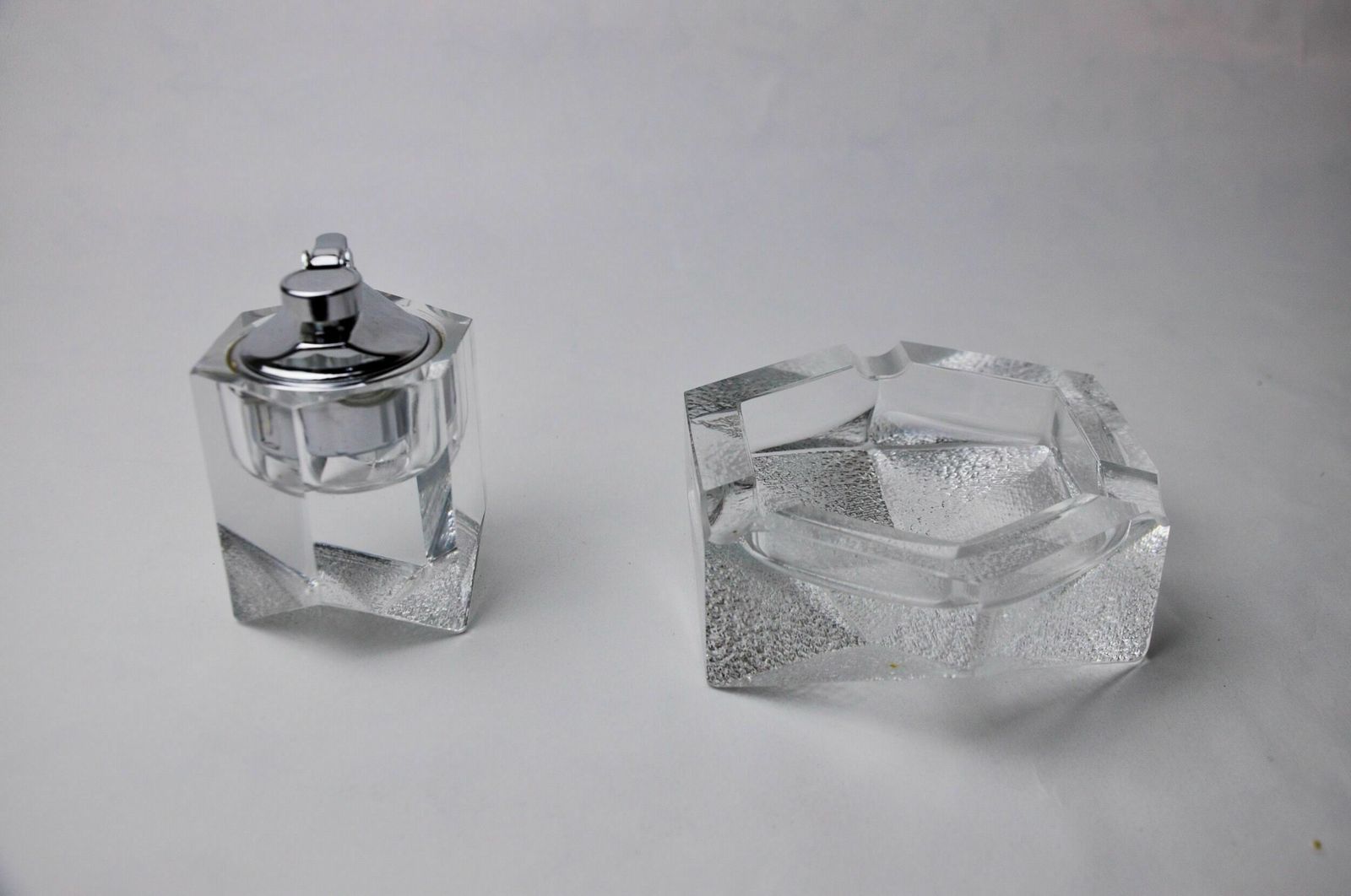 Lighter And Ashtray By Antonio Imperatore, Murano Glass, Italy, 1970 photo vinterior