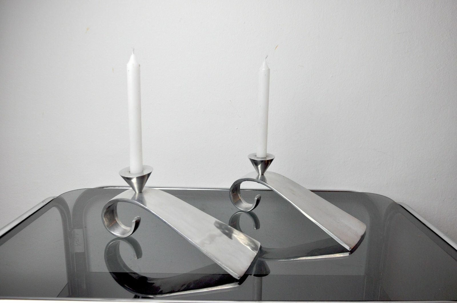 Pair Of Comma Candlesticks By Matthew Hilton, England, 1980 photo furniture