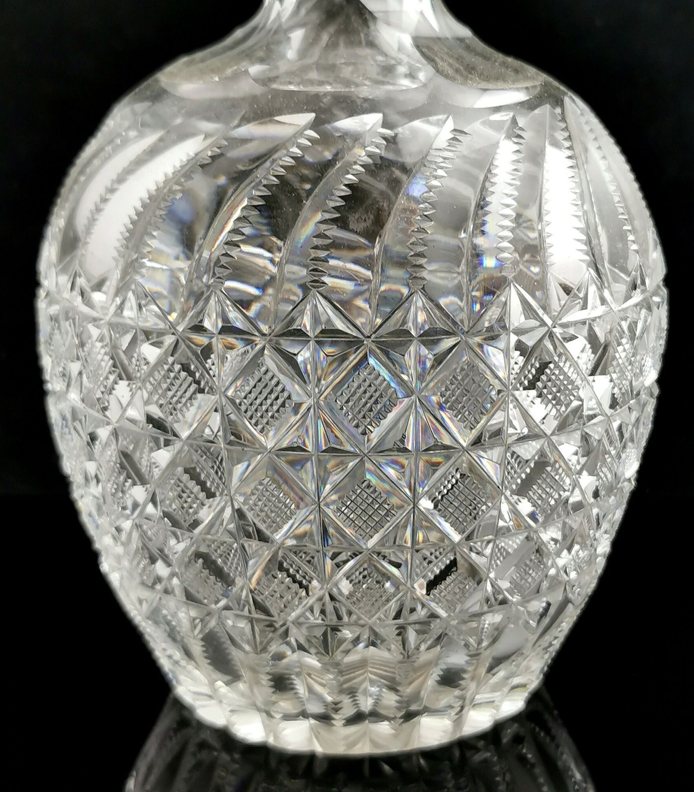 Antique Victorian Cut Glass Wine Decanter photo furniture