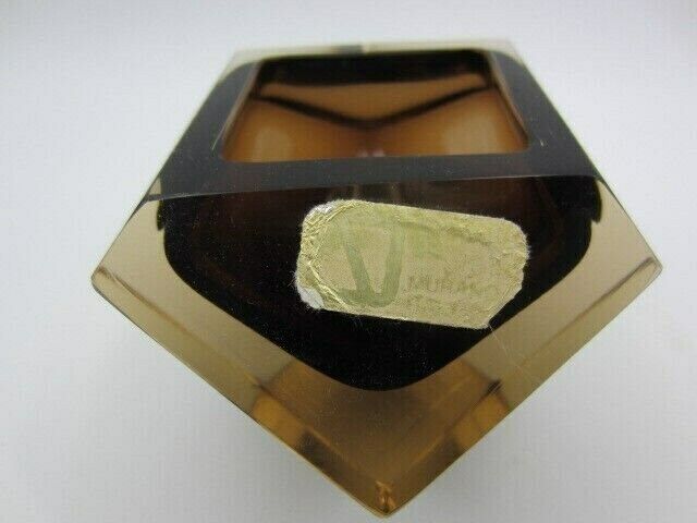 Stunning V C Nason Brown In Gold Glass Sommerso Faceted Diamond Bowl With Label