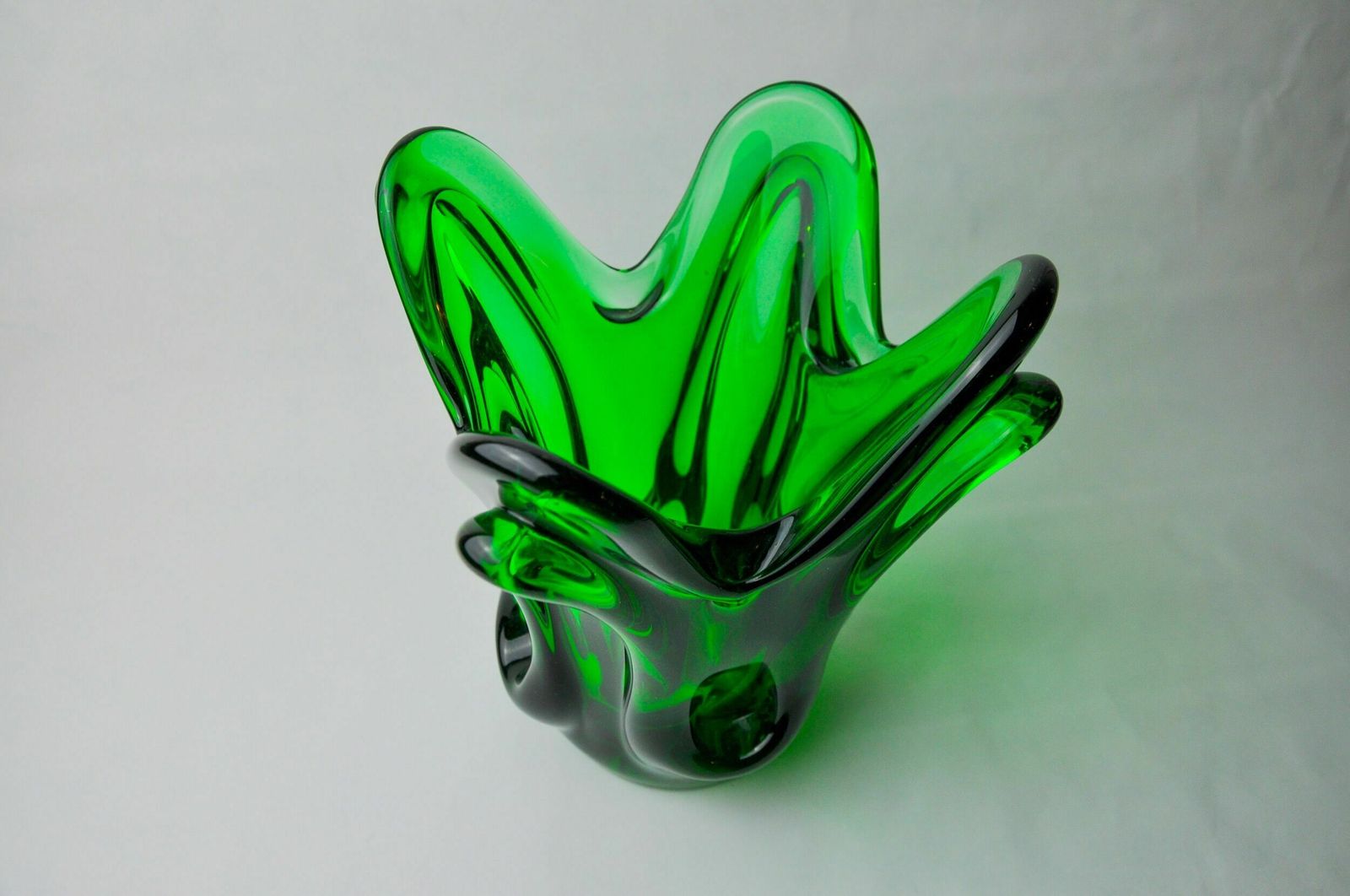 Seguso Vase In Green Murano Glass, Italy, 1960 photo 951.0