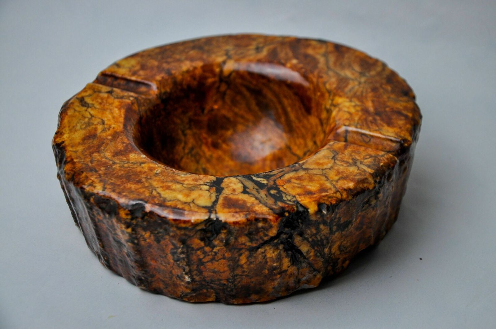 Ocher Alabaster Ashtray By Romano Bianchi, Italy, 1970 photo 426.0