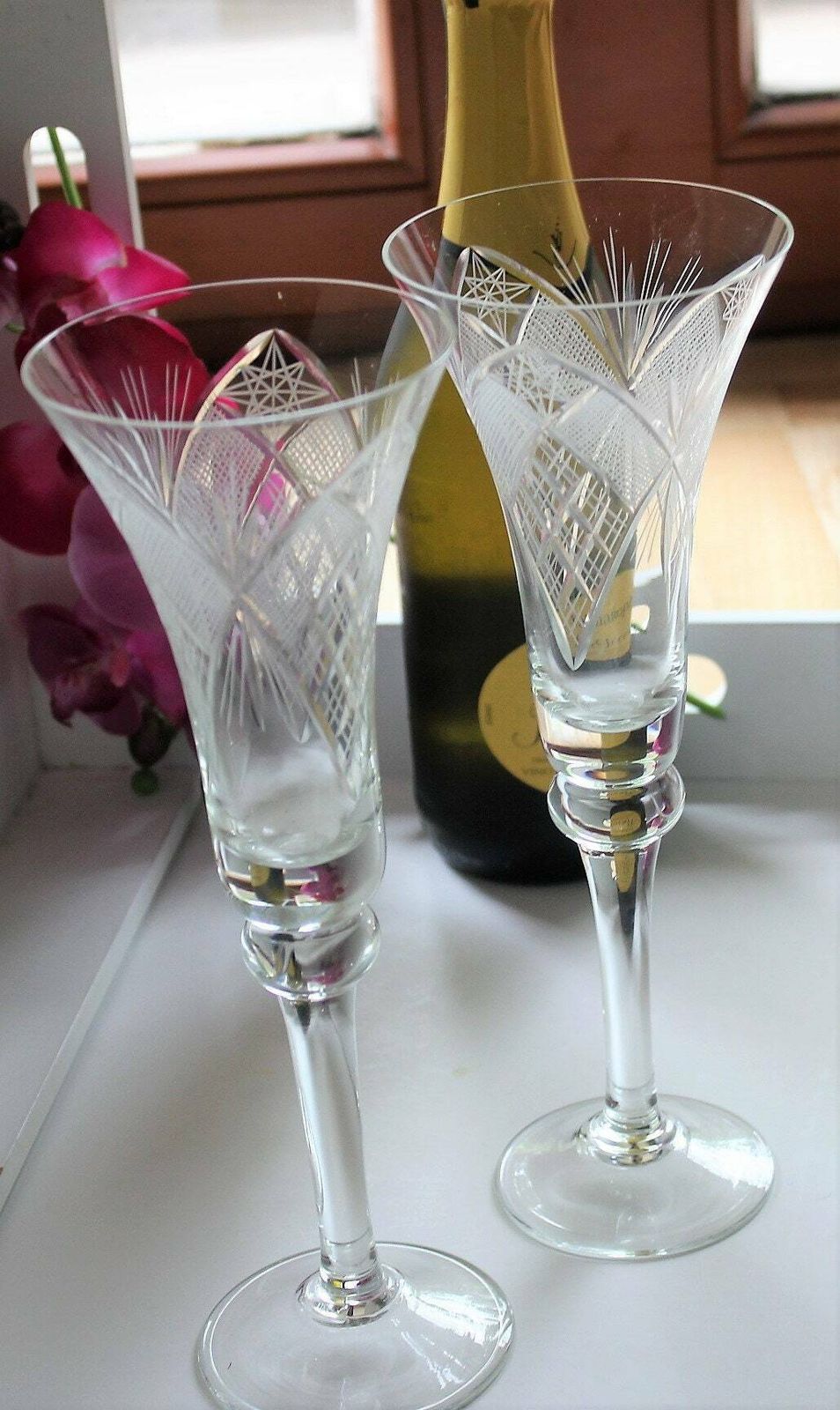 Champagne Glasses Elegant Wedding Flutes Set Vintage Champagne Flutes Wedding Champagne Glasses Wedding Champagne Flute Wedding Mementos photo Home Decor