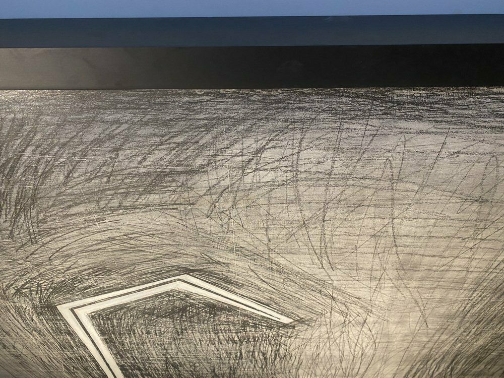 Pedro Calapez, Composition, 1988, Graphite On Acrylic Prepared Wood, photo furniture
