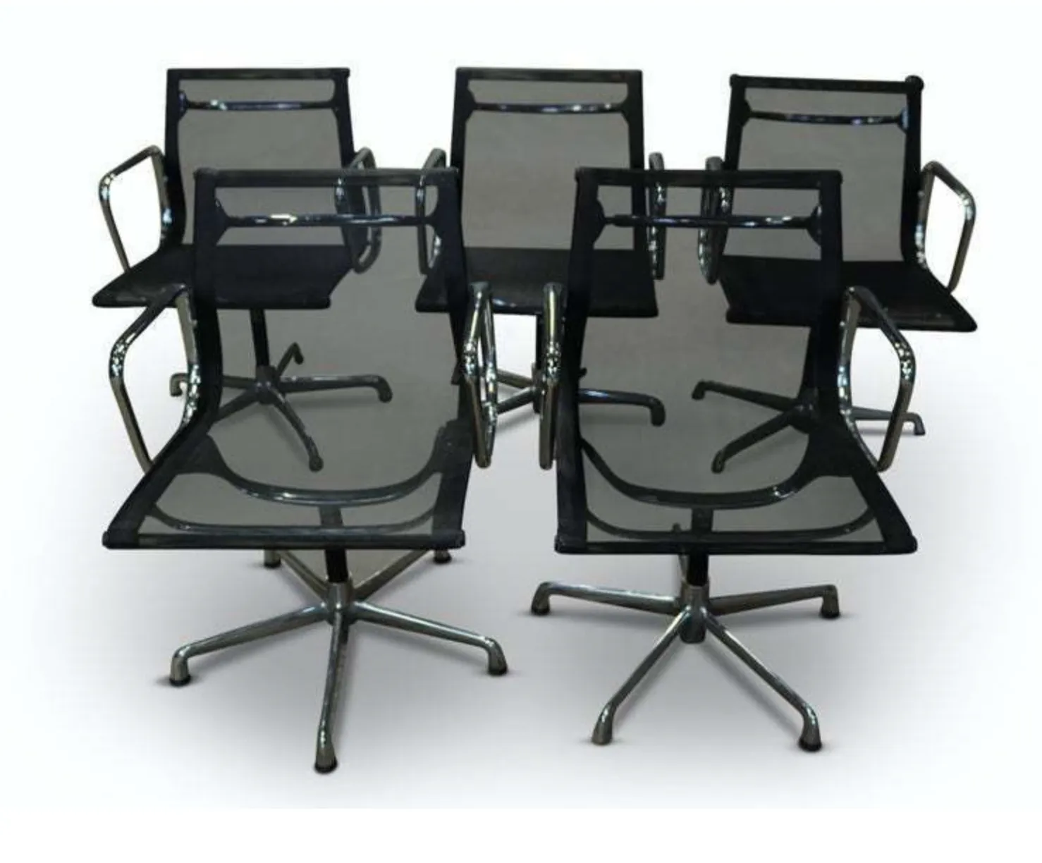 Eames Ea108 Swivel Task Chair Licensed & Manufactured Made By Icf De Padova Of Italy 1990s Two Chairs In Stock Ol photo vinterior