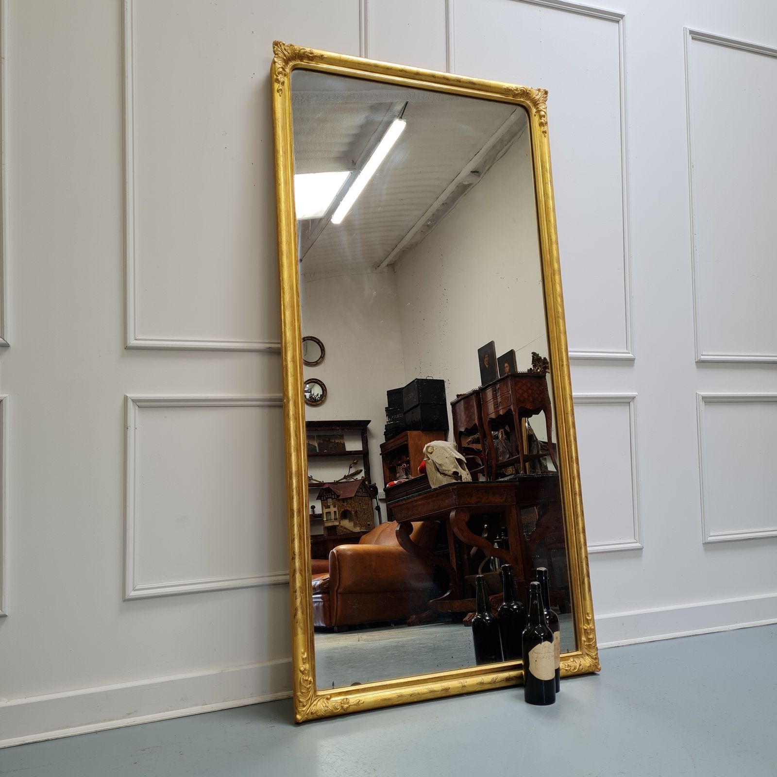Beautiful French Gilded Antique Mirror C1860 Free Delivery England/Wales