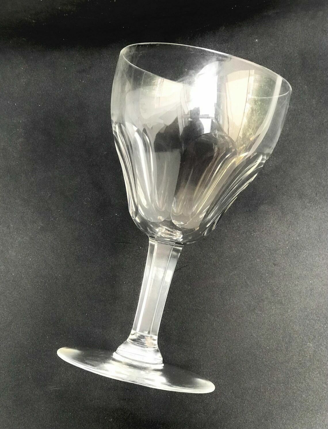 Val Saint Lambert Riviera Clair 1 Wijnglas Coupe Vervangglas Kristal Vintage Cocktail Cadeau Antiek Belgisch photo vintage