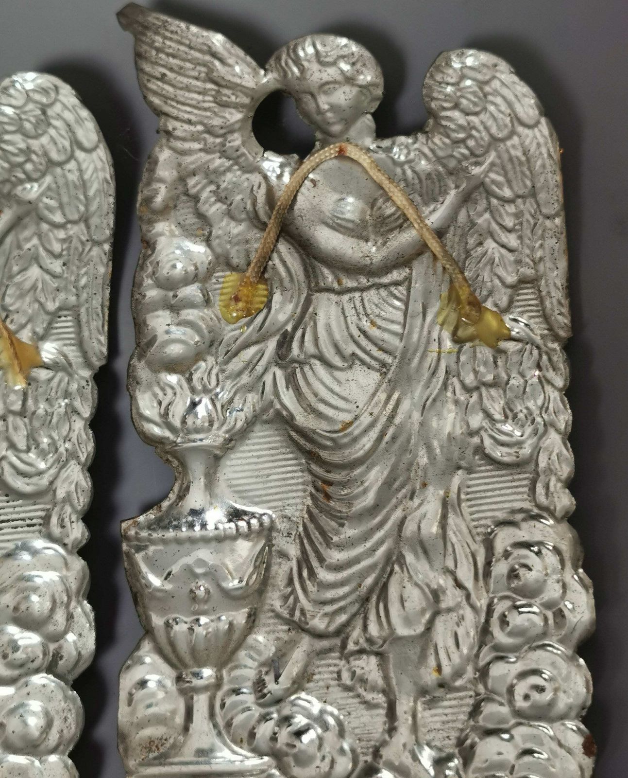 Antique Georgian Coffin Plates, Casket Plaques, Funeral, Angels photo vintage