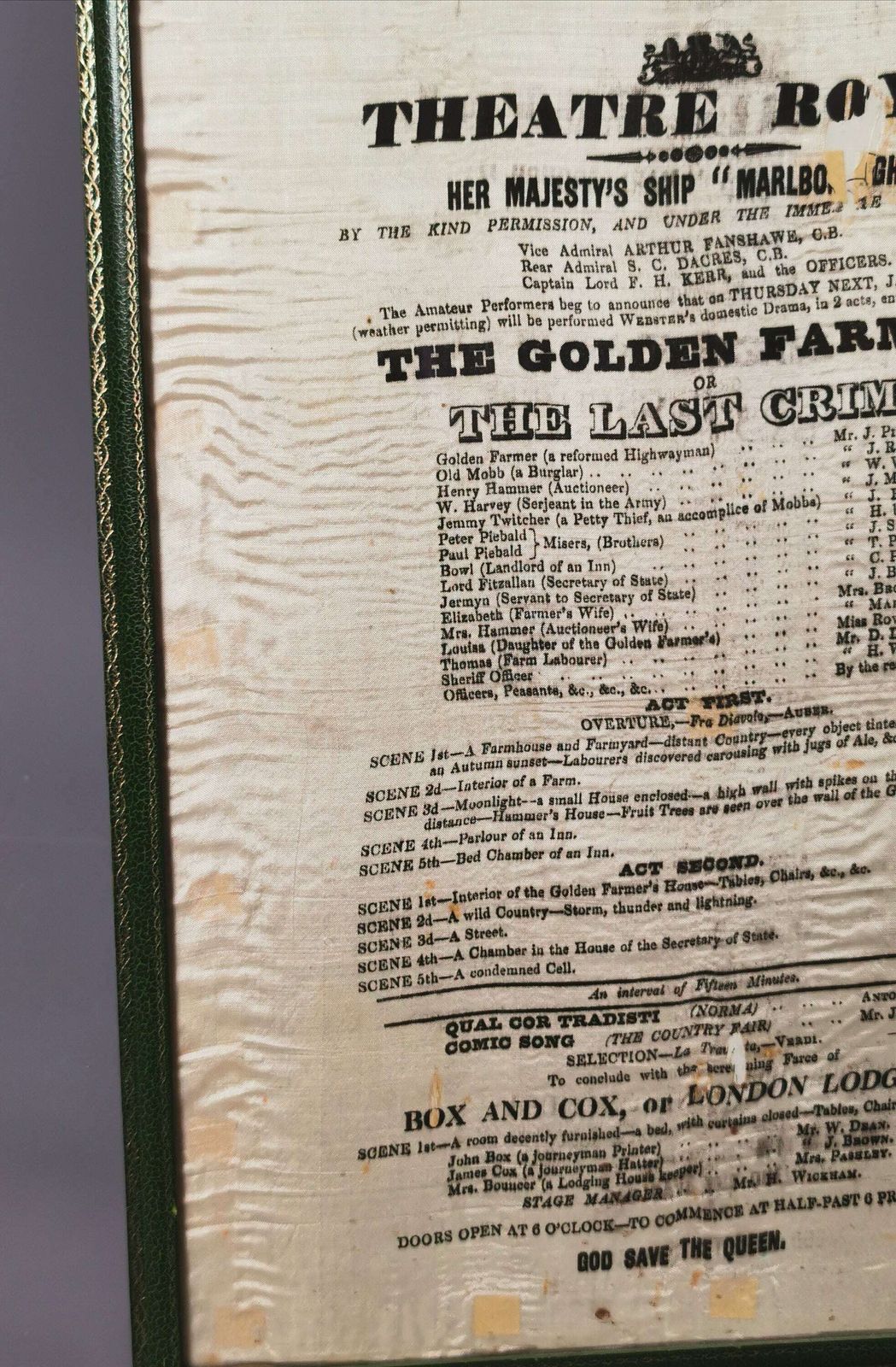 Rare Victorian Silk Advertising Bill, Royal Theatre photo vintage
