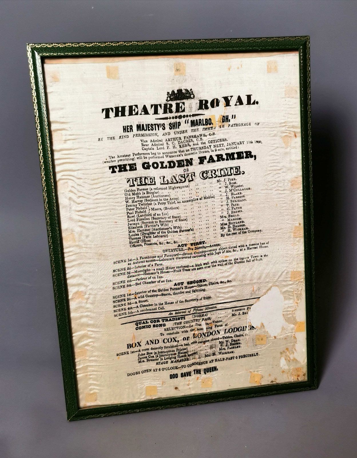 photo for sale Rare Victorian Silk Advertising Bill, Royal Theatre