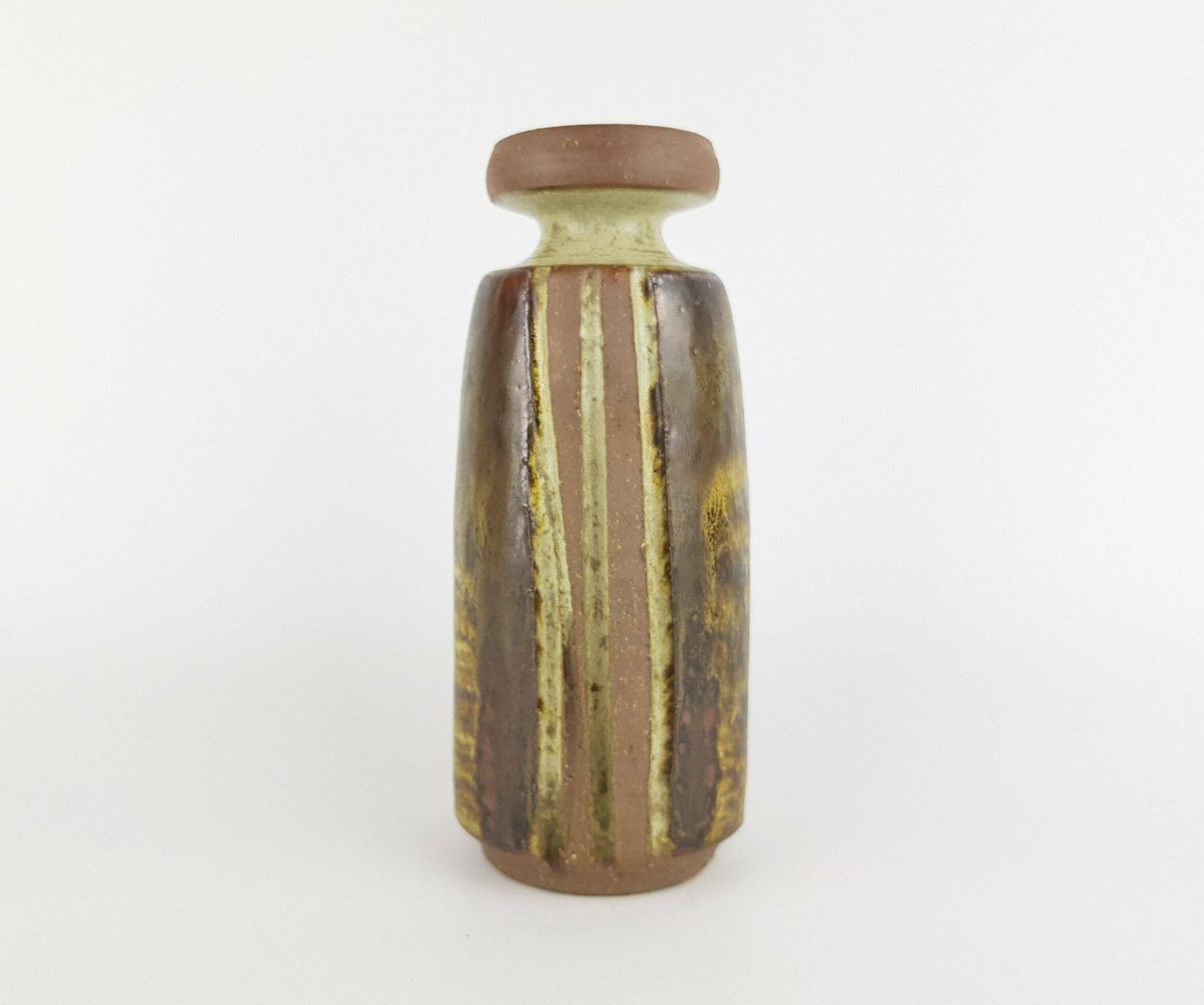 Vintage Danish Studio Art Pottery Vase By Aage Würtz Denmark 1960 70s