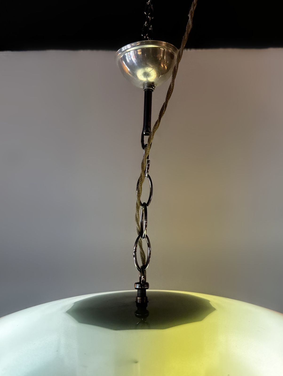 Space Age Chandelier In Chrome & Murano Glass By Osram Italy, 1950 photo for sale