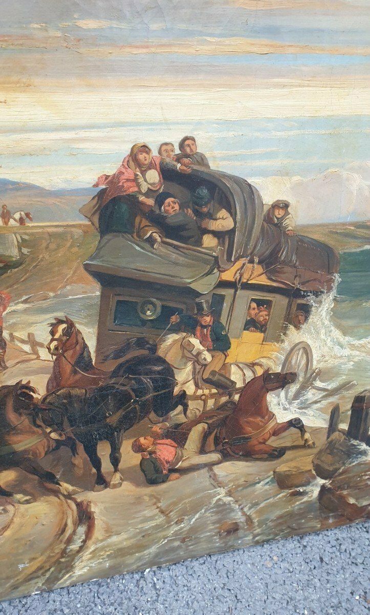 The Storm, Oil On Canvas, Xixth Century photo vinterior