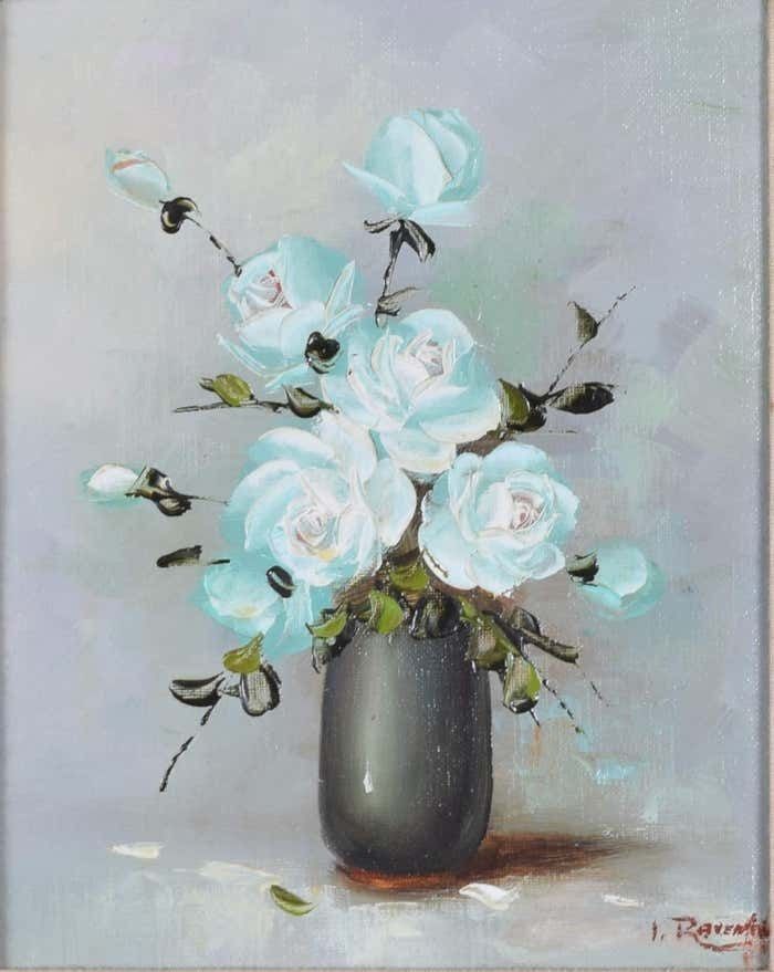 Leonard Raven Hill Leonard Raven Hill Oil Painting Still Life Flowers In Vase II Modern British Art photo for sale