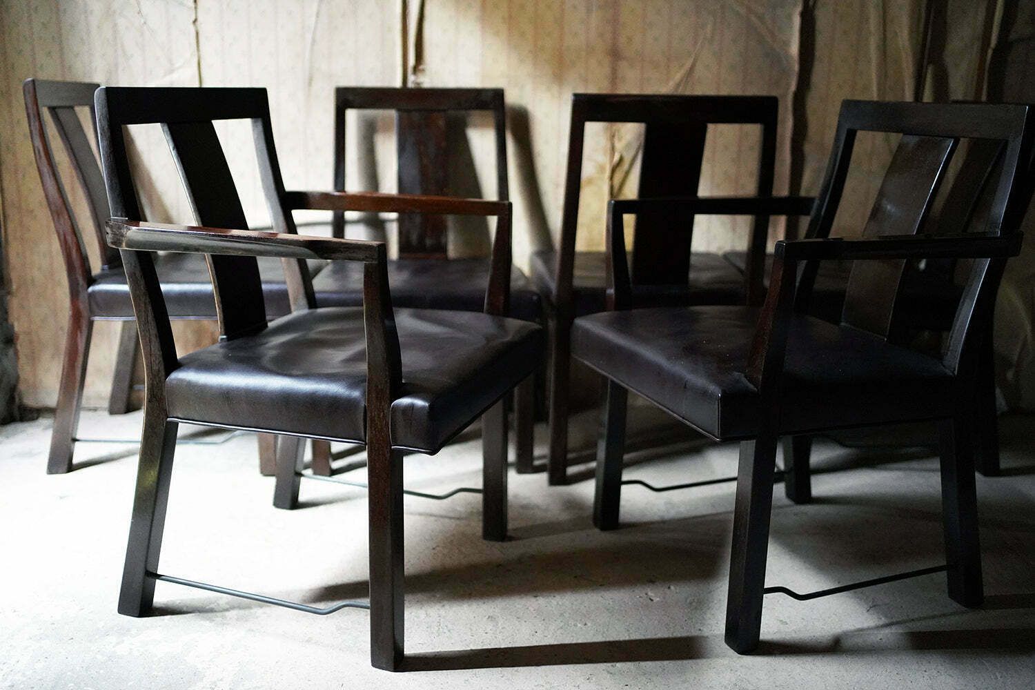 Edward Wormley For Dunbar; A Good Set Of Six Mid 20thc Dining Chairs