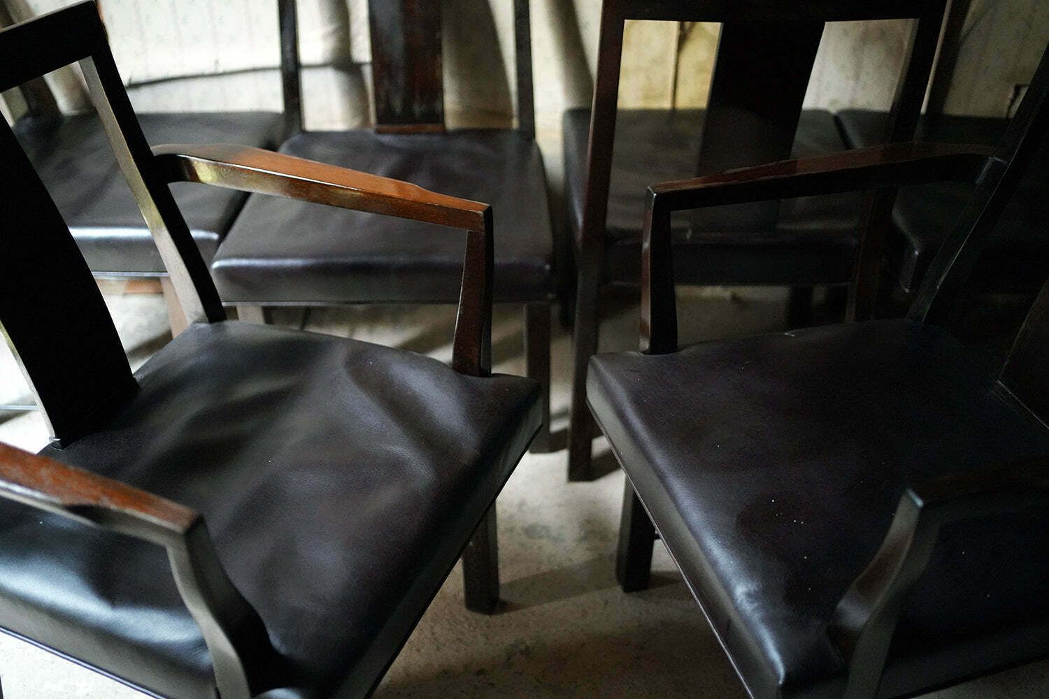 Furniture Edward Wormley For Dunbar; A Good Set Of Six Mid 20thc Dining Chairs photo