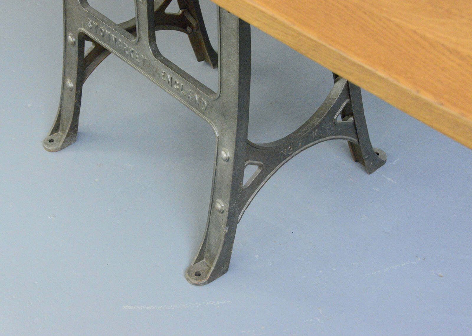 Large Industrial Table By Woods & Co Circa 1910 photo vinterior