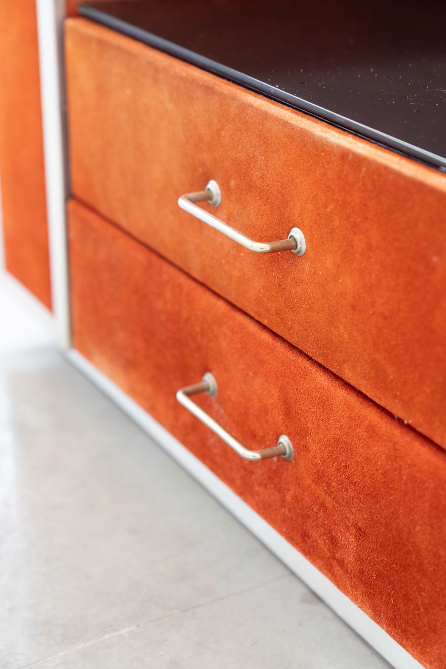 Dresser In Alcantara, 70s, 1970s photo furniture