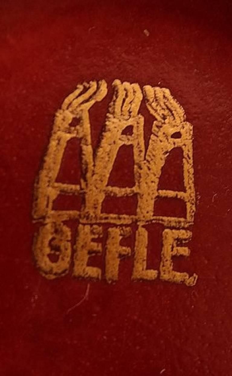 Collection Of 'Red Rubin' Pottery With Red Glaze With Gold, Upsala Ekeby, Gefle photo 285.0