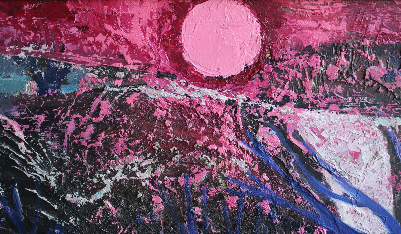 Laimdots Murnieks The Blue Trees. 1974 . Oil On Cardboard, 1974 photo furniture