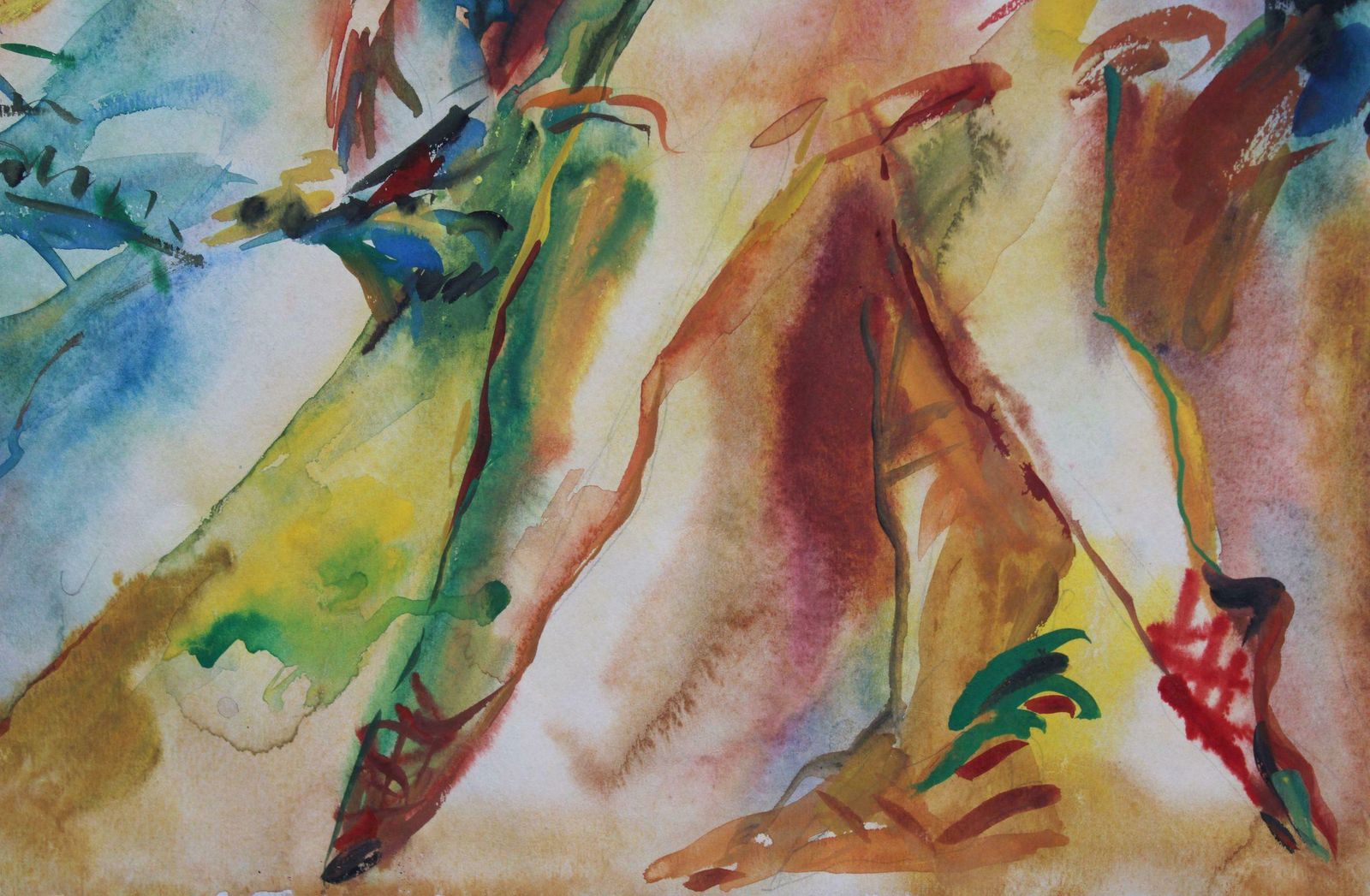 Malda Muizule Dances. Paper, Watercolour, 1975 photo furniture