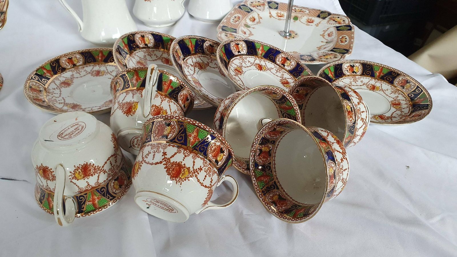 Large Collection Various C1900 Vintage Tea Ware Service Cups Saucers Plates Carlisle Ware Tea Party! Mix And Match. photo for sale