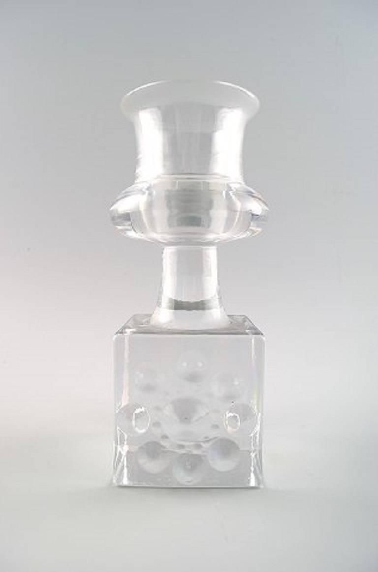 Kosta Boda, Bertil Vallien, Two Art Glass Candlesticks, 1980s photo 191.0