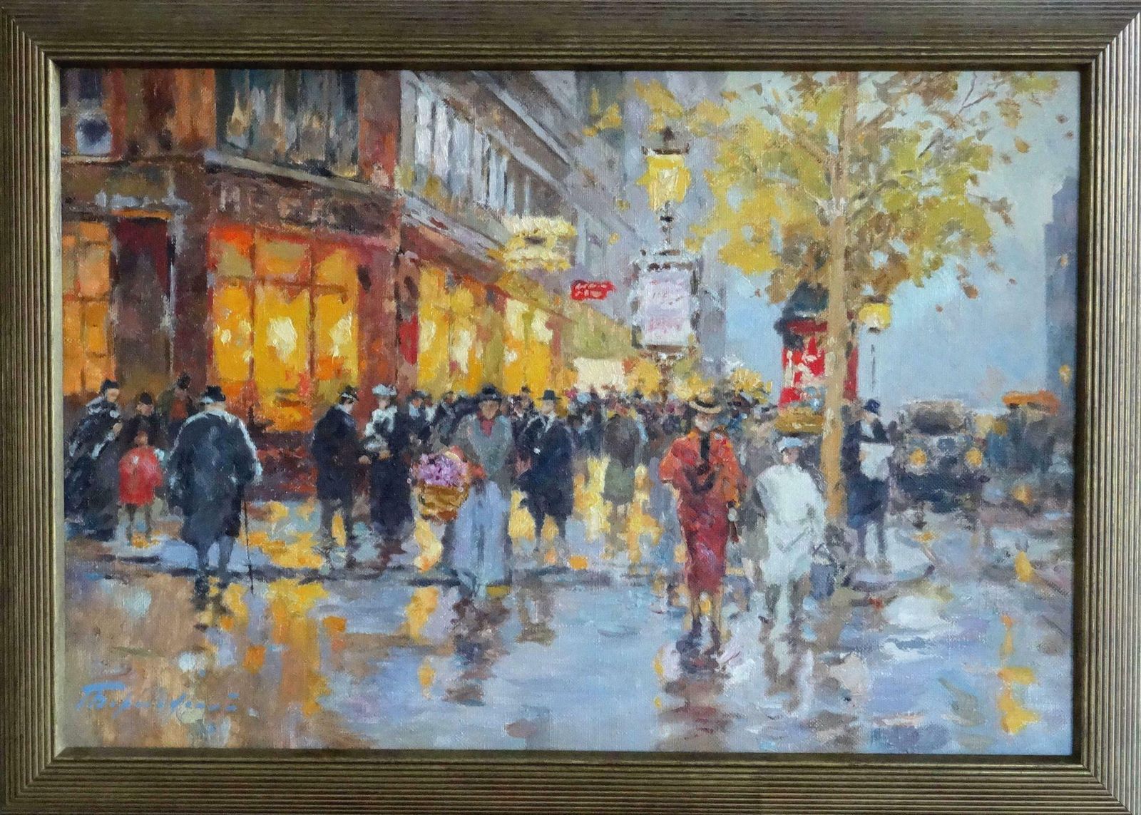 Gennady Bernadsky After The Rain. Paris. Oil On Canvas photo furniture