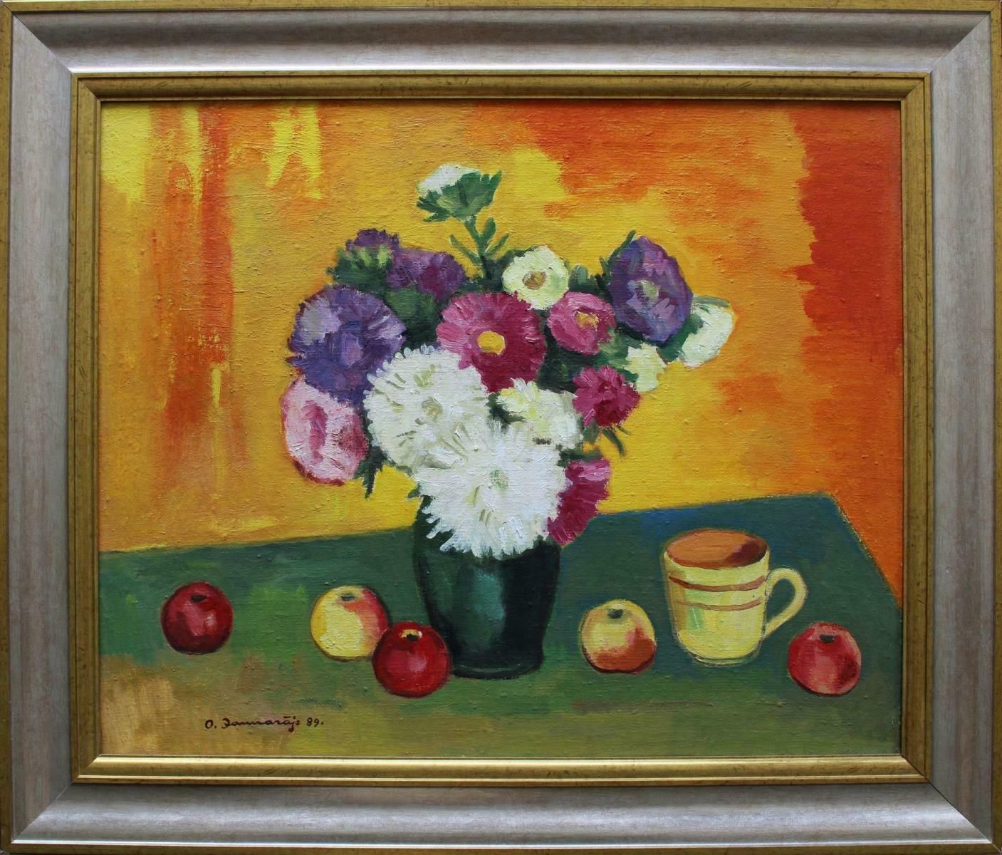 Olgerts Jaunarajs Still Life With Apples. 1989. Oil On Canvas 1989