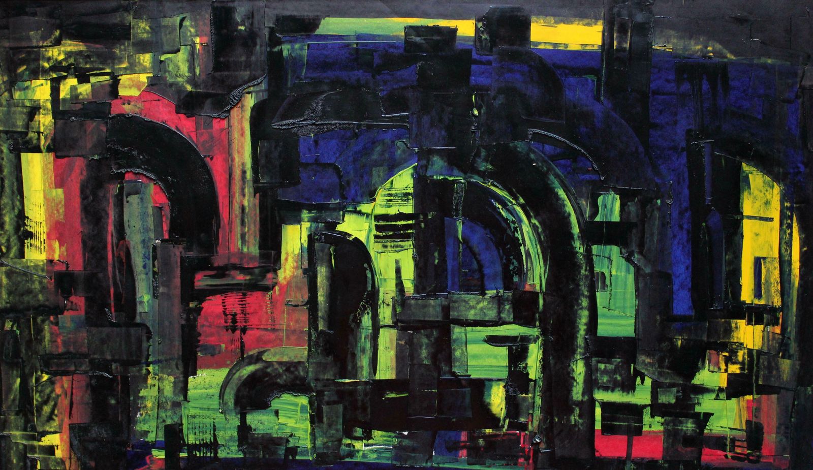 Nikolay Soikan City 13. 1966, Paper, Monotype, Varnish,