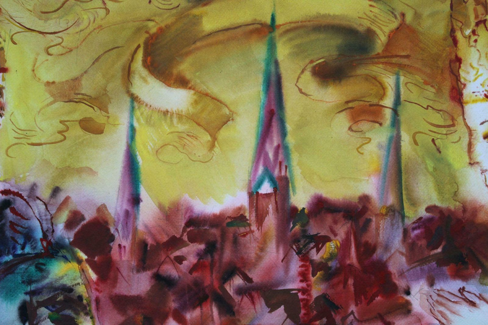 Malda Muizule On The Waterfront. Paper, Watercolour, photo vinterior