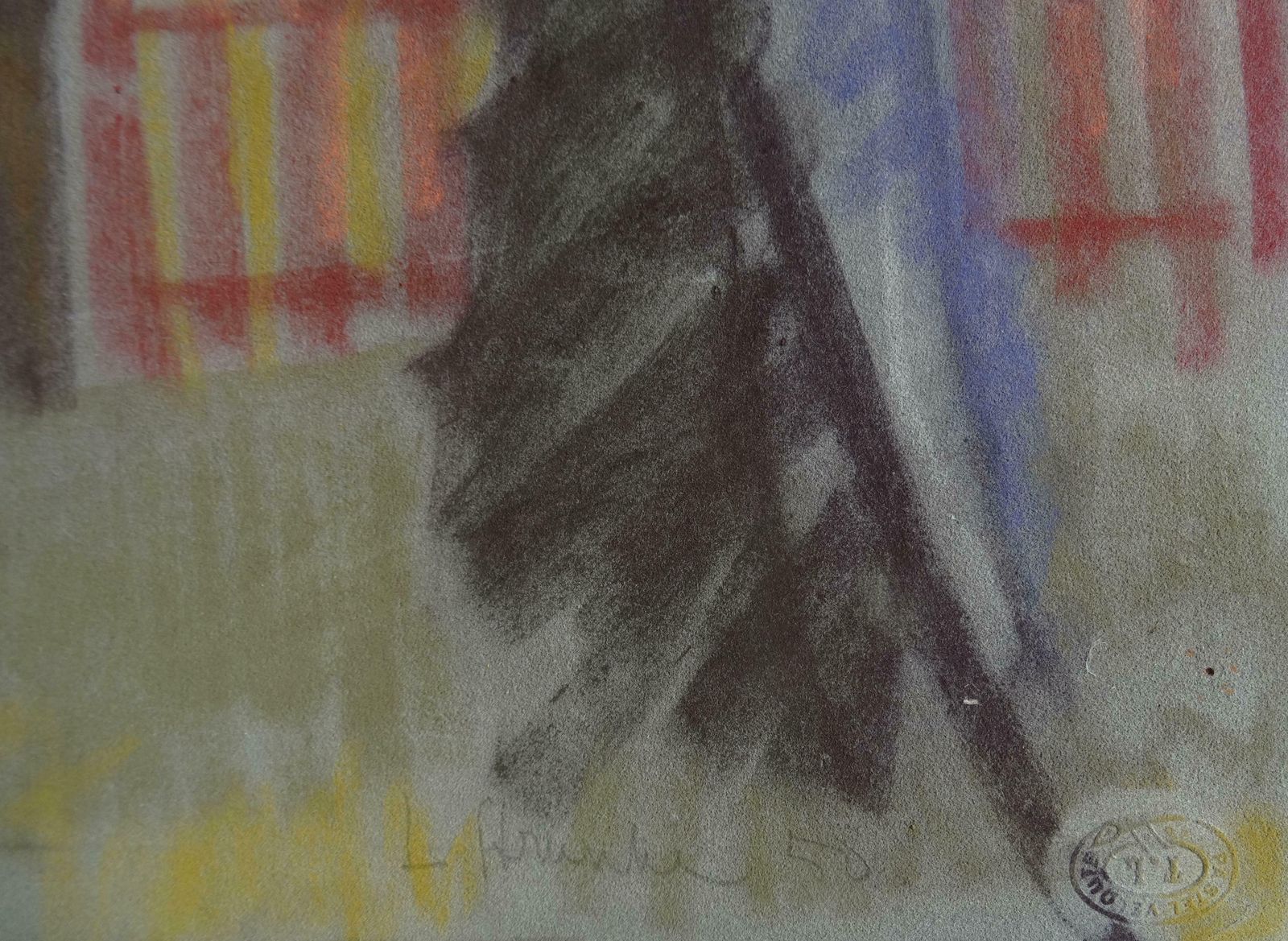 Laris Strunke In The Garden 1950. Pastel On Paper, photo furniture