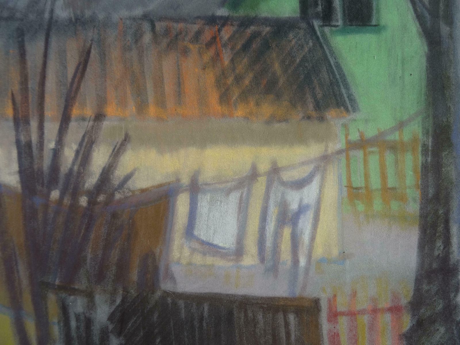 Laris Strunke In The Garden 1950. Pastel On Paper, photo for sale