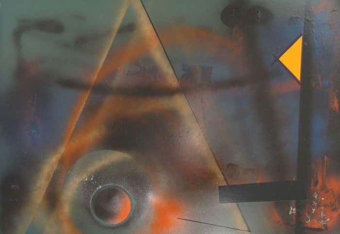 Triptych "Silence" Cardboard, Mixed Media Art, photo vinterior