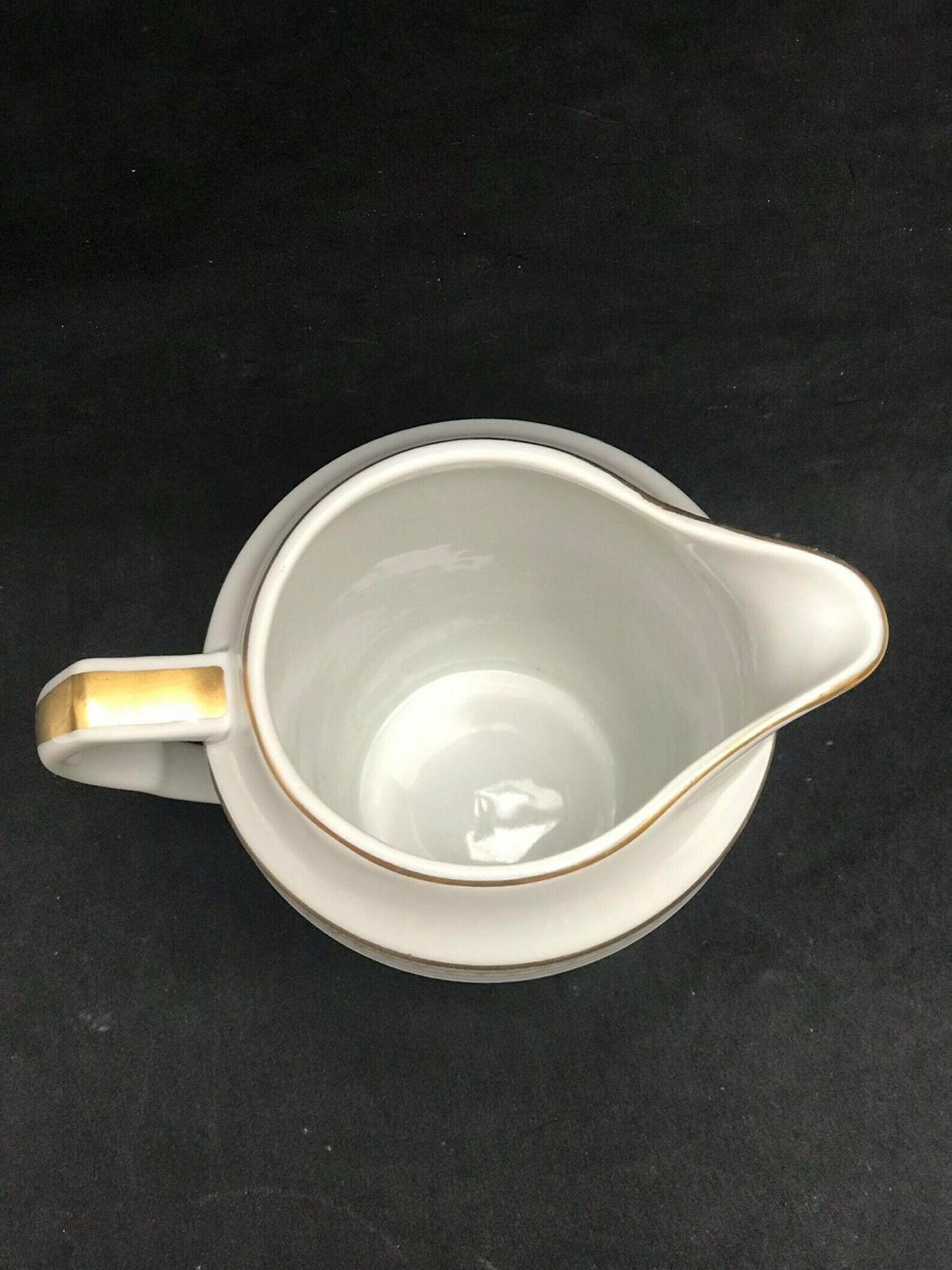 Porcelain Milk Jug Creamer Floral Milk Pot Tea Coffee 1940s Porcelain De Boudour Cerabel Belgium Wedding Gift Illustration Gold Rim photo Home Decor